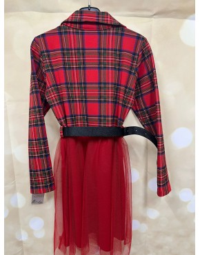 Rot kariertes Kleid für Mädchen